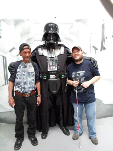 Warren and Tony with Darth Vadder